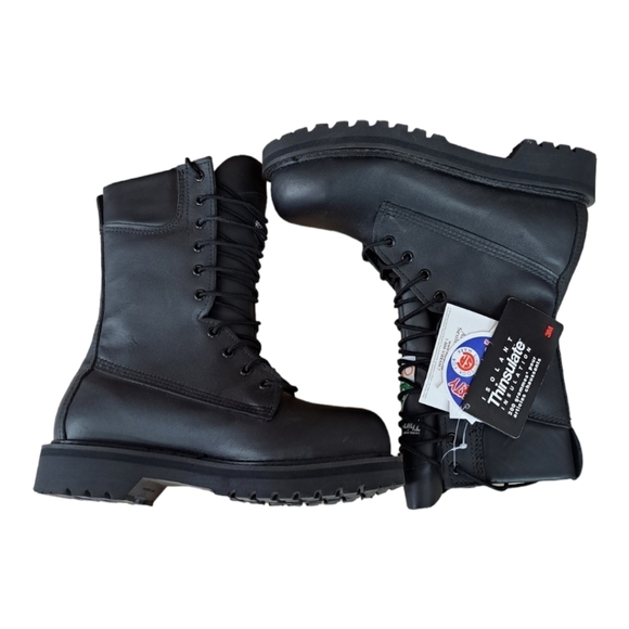 STC safety women's boots with vibram soles Made in Canada black sizs 8.5… - Picture 4 of 16